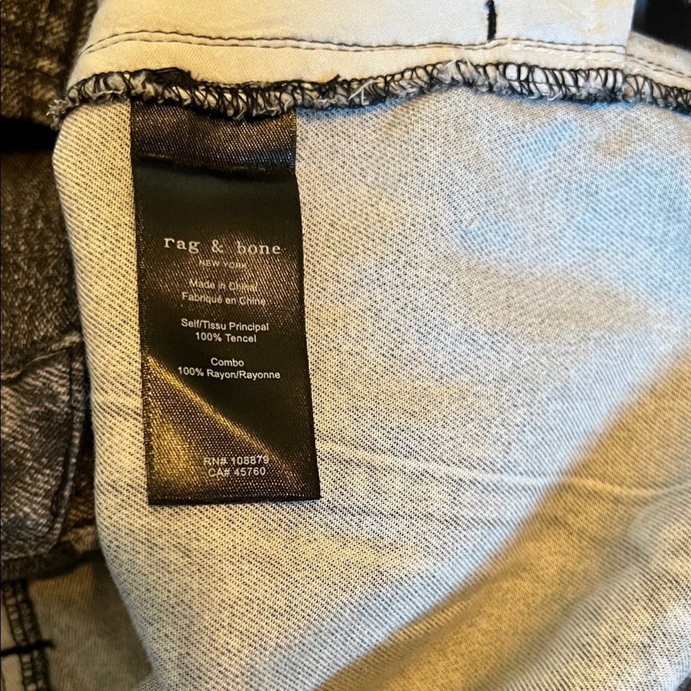 Rag & Bone Charcoal Denim Shirt Dress - Picture 8 of 9